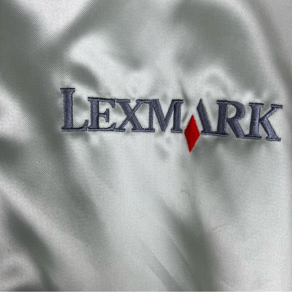 Vintage 1990s Lexmark Satin Jacket XL - Picture 3 of 5